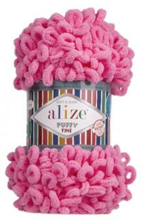 Alize Puffy Fine 121 - cukor rózsaszín (már 937 Ft-tól a)