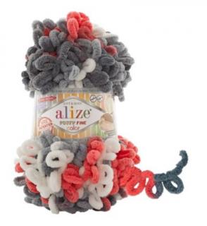 Alize Puffy Fine Color 6518 (kötés kézzel, tű nélkül)