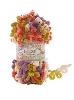 Alize Puffy Fine Color 6519 (kötés kézzel, tű nélkül)