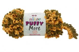 Alize Puffy MORE 6277 - oliva, mustár (kétoldalas kötésminta)