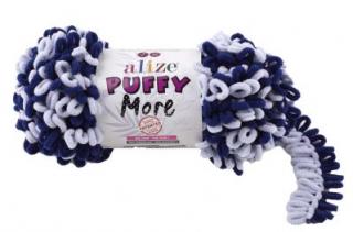 Alize Puffy MORE 6279 - kék, szürke (kétoldalas kötésminta)