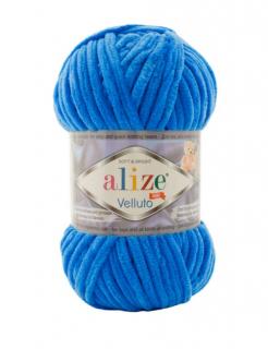 Alize Velluto 141 - királykék (zsenília fonal, 100g, 68m)