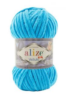 Alize Velluto 16 - sötét türkiz (zsenília fonal, 100g, 68m)