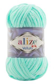 Alize Velluto 19 - világos türkiz (zsenília fonal, 100g, 68m)
