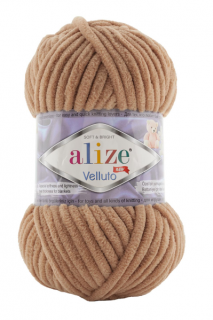 Alize Velluto 429 - teve barna (zsenília fonal, 100g, 68m)