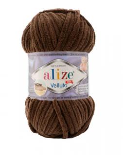 Alize Velluto 493 - sötétbarna (zsenília fonal, 100g, 68m)