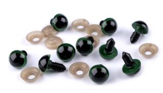 Biztonsági szem Ø10 mm - zöld ( ÁR = 1 szem és 1 biztosíték)