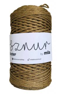 Polyester Sznur 3 mm - GZ232 csillogó arany bézs