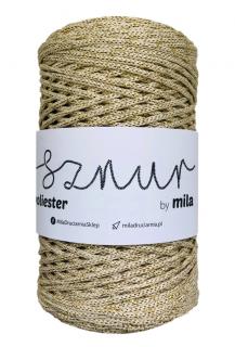 Polyester Sznur 3 mm - GZ29 csillogó arany vajszínű