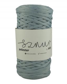 Polyester Sznur 5 mm lapos - 125 szürkéskék