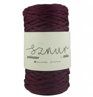 Polyester Sznur 5 mm lapos - 188 padlizsán