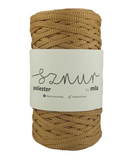 Polyester Sznur 5 mm lapos - 39 karamell