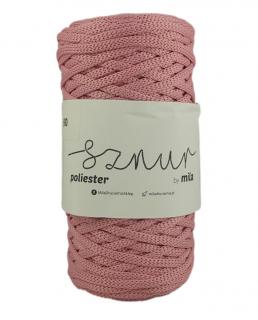 Polyester Sznur 5 mm lapos - 90 rózsaszín