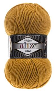 Superlana Midi 02 - mustár (25% gyapjú, 75% akril, 170m, 100g)