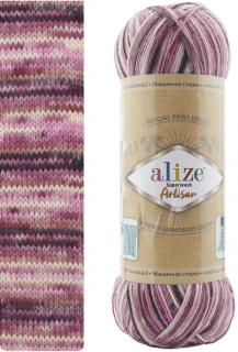 Superwash Artisan 9011 - lila, szürke (Önmintázó fonal)
