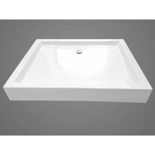 EVA 80 x 100 x 13,5 cm, szögletes, téglalap alakú  Akril zuhanytálca