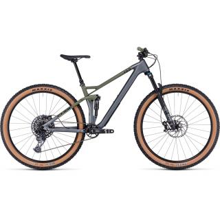 CUBE STEREO ONE22 HPC TM Flashgrey'n'Olive 29" 2024 MTB kerékpár L