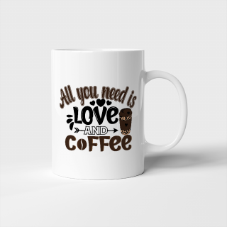 All you need is love and coffee bögre