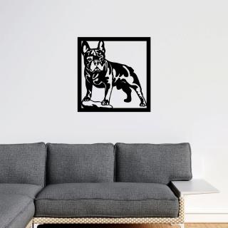 Kutya fali dekoráció fából
