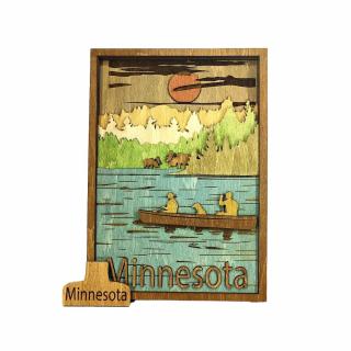 Minnesota festett fa dekoráció több rétegből