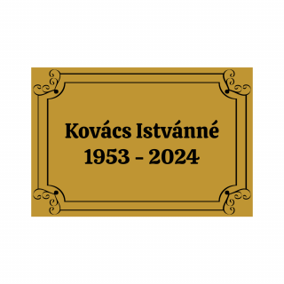 Sírtábla sírkőre, keresztre, fejfára műanyagból
