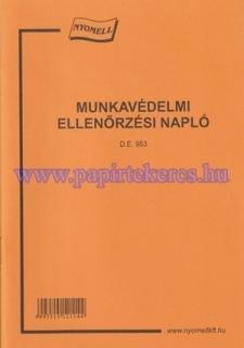 Munkavédelmi ellenőrzési napló, A/5