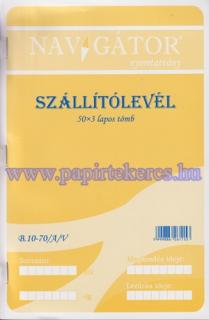 Szállítólevél, A/5, 50 x 3 lapos