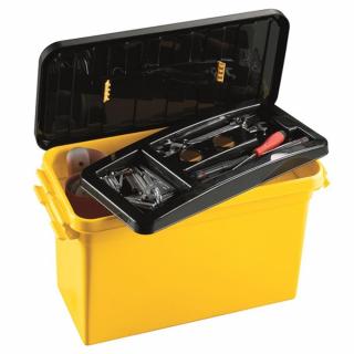Heidrun Briko-Box Tároló doboz 15L 41x20x24cm + szerszámos Clippes tetővel Sárga