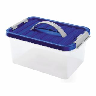 Heidrun Clipbox Átlátszó Tároló doboz   5,0L 29x19x14cm fogantyúval, Clippes tetővel