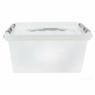 Heidrun Clipbox Átlátszó Tároló doboz   8,0L 34x23x16cm fogantyúval, Clippes tetővel