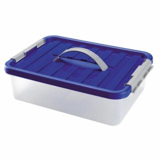 Heidrun Clipbox Átlátszó Tároló doboz   9,0L 40x29x11cm fogantyúval, Clippes tetővel