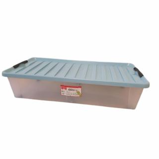 Heidrun Clipbox - Lite Átlátszó Tároló doboz  40L 79x37x17,5cm gurulós Clippes tetővel