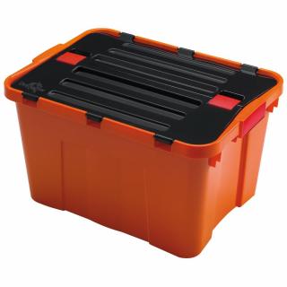 Heidrun Dragon Box Narancssárga Tároló doboz  34L 49x36x28cm  Factory Clippes Fekete tetővel