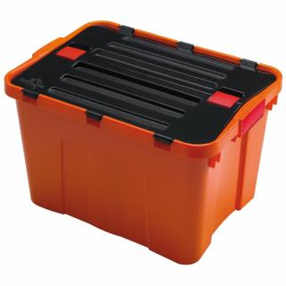 Heidrun Dragon Box Narancssárga Tároló doboz  80L 59x46x40cm Factory Clippes Fekete tetővel