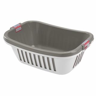 Heidrun Ruháskosár + mosókád 20L 54x40x20cm Fehér - Szürke