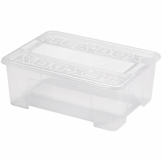 Heidrun Tex Box 2. Átlátszó Tároló doboz 10L 38x28x14cm tetővel