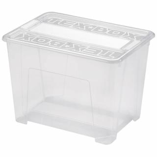 Heidrun Tex Box 3. Átlátszó Tároló doboz 21L 38x28x27,2cm tetővel