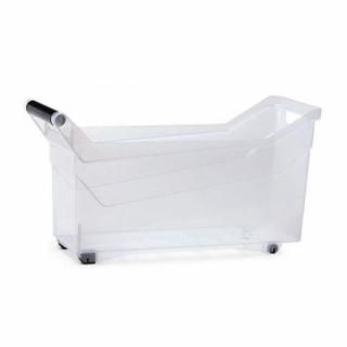 Prosperplast Átlátszó Tároló doboz 17L 48x17,7x25,6cm fogantyús, görgős