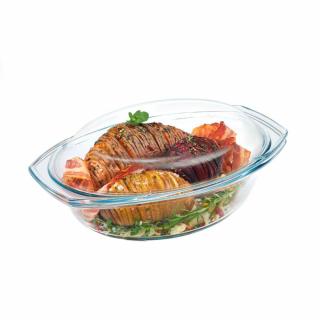 TERMISIL Hőálló Jénai edény fedővel 2,9L 33x21,7x9,2cm Boroszilikát Classic