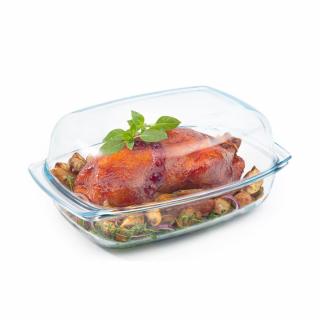 TERMISIL Hőálló Jénai edény fedővel 5,5L 34x22x12,2cm Boroszilikát Classic