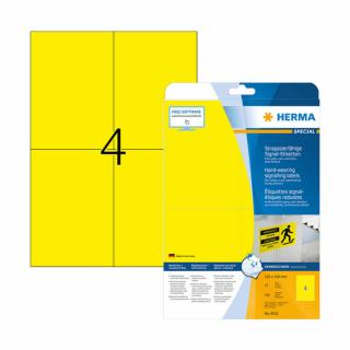 105*148 mm-es Herma A4 íves etikett címke, sárga színű (25 ív/doboz)