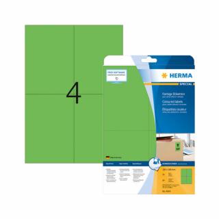 105*148 mm-es Herma A4 íves etikett címke, zöld színű (20 ív/doboz)