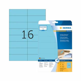 105*37 mm-es Herma A4 íves etikett címke, kék színű (20 ív/doboz)
