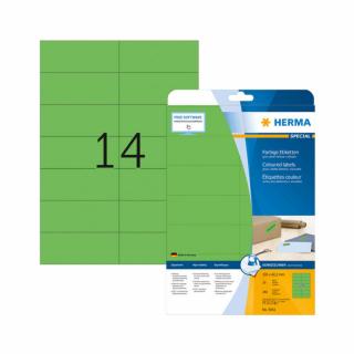 105*42,3 mm-es Herma A4 íves etikett címke, zöld színű (20 ív/doboz)