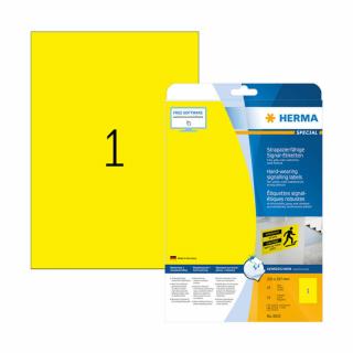 210*297 mm-es Herma A4 íves etikett címke, sárga színű (25 ív/doboz)