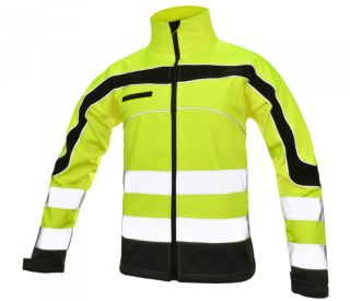 FLEX Softshell Kabát, NEON sárga/fekete