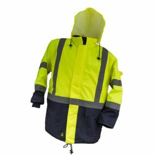 Urgent Roady - Jól láthatósági vízálló kabát, NEON sárga, 2 az 1-ben,