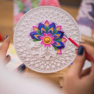 3D gipsz DIY kép kiegészítőkkel - Mandala