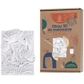 3D gipsz DIY kép kiegészítőkkel - Virágoskert