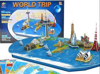 3D puzzle - World Trip - 136 elem